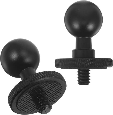 Veemoon 2pcs 1/4 "سبائك الألومنيوم الكرة رئيس جبل الكاميرا ترايبود ملحق مع قطر الكرة 17 ملم، أسود، متوافق مع DSLR وكاميرات الفيديو للتصوير الفوتوغرافي والتصوير in Kuwait