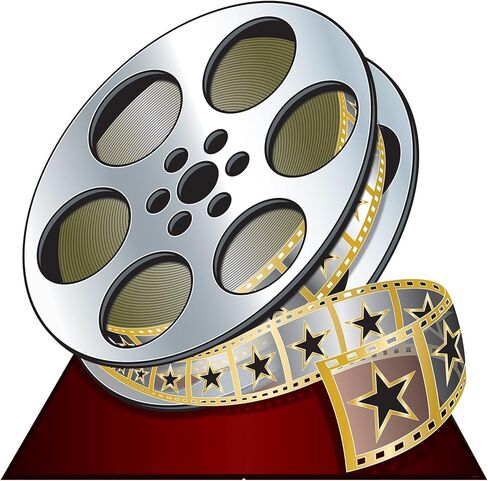 زينة على شكل بكرة فيلم Beistle Red Carpet - 3.5 بوصة - رمادي وأحمر in Kuwait