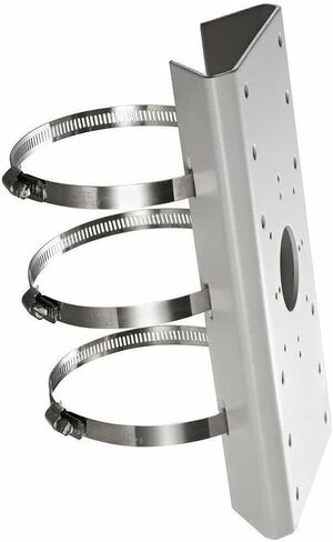 DS-1275ZJ حامل عمود عمودي/أفقي من الفولاذ المقاوم للصدأ لبعض دعامات التثبيت على الحائط وكاميرا المراقبة، أبيض، عبوة من قطعة واحدة in Kuwait