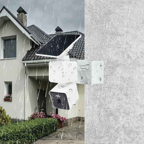 دعامة زاوية معدنية متوافقة مع eufy SoloCam S340/E42/E30 Wyze Solar Cam Pan، مع حامل كاميرا مراقبة بزاوية واسعة 270 درجة لكاميرا الأمان، سهلة التركيب، بيضاء in Kuwait