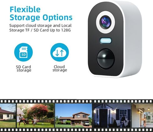 كاميرات مراقبة لاسلكية في الهواء الطلق، كاميرا أمان 2K QHD مع تطبيق الهاتف الذكي، 2.4G Wi-Fi Connect AI كاميرا مراقبة كشف الحركة داخلية للمنزل والحيوانات الأليفة والأطفال، رؤية ليلية ملونة in Kuwait