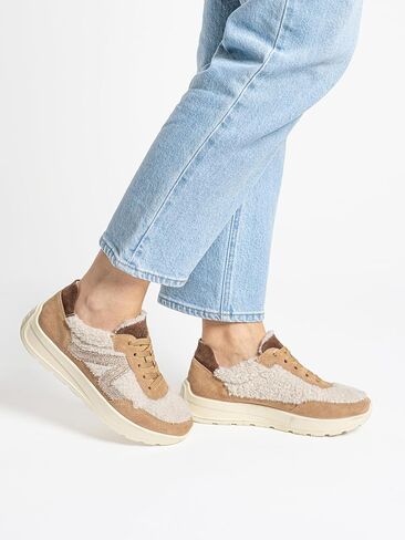 ara Women's New York Trainers, Biscuit, Off White, Mocha, 38.5 EU Wide in Kuwait