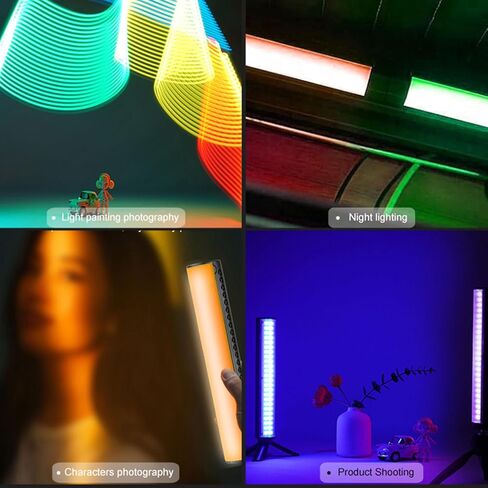 Tangxi RGB LED Video Light، RGB Full Color Photography Light، CRI95+ & 1900LUX، درجة حرارة اللون 1800K-9000K، مصباح تعبئة محمول مع 20 تأثيرات مشهد وبطارية 2600 مللي أمبير في الساعة in Kuwait