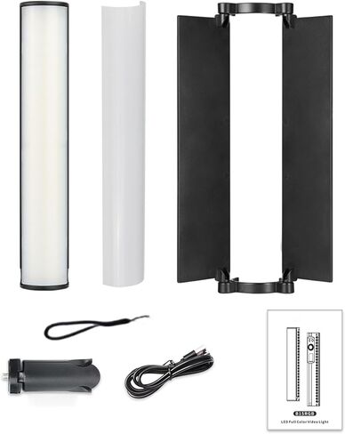 Tangxi RGB LED Video Light، RGB Full Color Photography Light، CRI95+ & 1900LUX، درجة حرارة اللون 1800K-9000K، مصباح تعبئة محمول مع 20 تأثيرات مشهد وبطارية 2600 مللي أمبير في الساعة in Kuwait