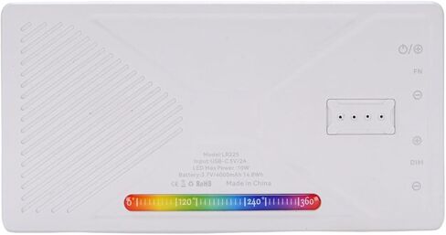 ضوء فيديو LR225 RGB LED، 225 خرزة LED CRI 95+ لوحة إضاءة كاميرا محمولة، 4000 مللي أمبير قابلة لإعادة الشحن مع 8 تأثيرات إضاءة و6 ألوان RGB، حامل حذاء بارد in Kuwait