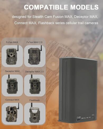 حزمة بطارية قابلة لإعادة الشحن لكاميرا Stealth Cam: عبوتان من بطاريات الليثيوم البديلة المتوافقة مع Stealthcam Fusion Deceptor Connect Max Series Flashback Cellular Trail Camera in Kuwait