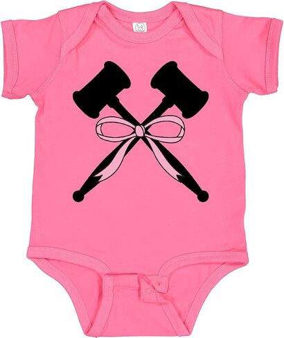 inktastic Girls Future Lawyer Judge Pink Bow Baby Bodysuit in Saudi Arabia