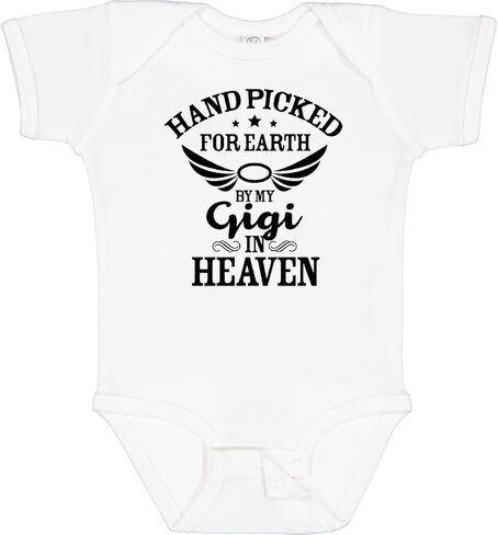 inktastic Handpicked for Earth By My Gigi in Heaven with Angel Baby Bodysuit in Saudi Arabia