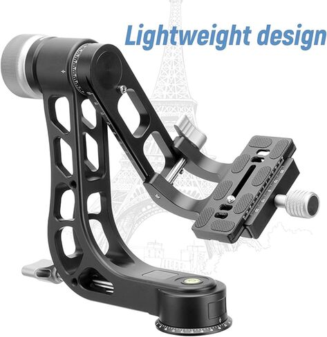 رأس LICAEVEY Gimbals، رأس حامل ثلاثي عالي التحمل، كرة بانورامية 360 درجة مع لوحة Arca، لكاميرات DSLR ذات العدسات الطويلة بدون مرآة in Kuwait
