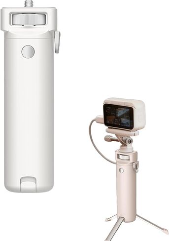 مقبض بطارية مع حامل ثلاثي مدمج متوافق مع Insta360 Go Ultra - 5000 مللي أمبير في الساعة، شحن سريع 18 وات للتصوير الممتد (أسود) in Kuwait