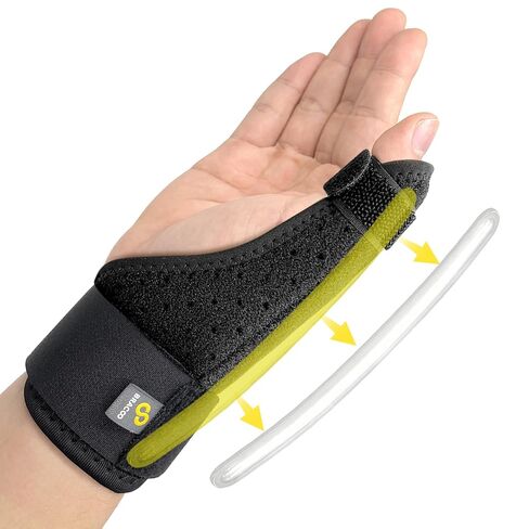 Bracoo Thumb Spica Stabilizer, Wrist Brace for Arthritis, de Quervain's, Sprained Pain Relief - Fit Right & Left Hand, Black, TP32, 1 Count in Saudi Arabia