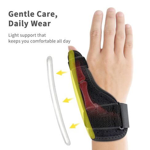 Bracoo Thumb Spica Stabilizer, Wrist Brace for Arthritis, de Quervain's, Sprained Pain Relief - Fit Right & Left Hand, Black, TP32, 1 Count in Saudi Arabia