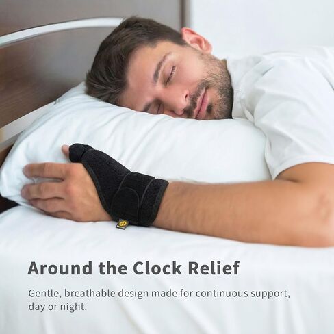 Bracoo Thumb Spica Stabilizer, Wrist Brace for Arthritis, de Quervain's, Sprained Pain Relief - Fit Right & Left Hand, Black, TP32, 1 Count in Saudi Arabia