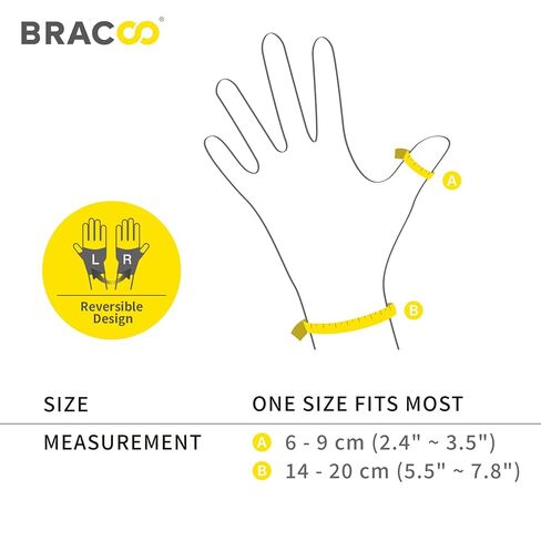 Bracoo Thumb Spica Stabilizer, Wrist Brace for Arthritis, de Quervain's, Sprained Pain Relief - Fit Right & Left Hand, Black, TP32, 1 Count in Saudi Arabia