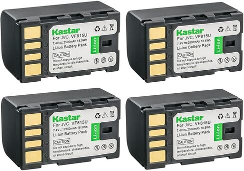 بطارية Kastar BN-VF815 قطعة واحدة بديلة لـ JVC GZ-MG155P GZ-MG155U GZMG155US GZ-MG155US GZ-MG157 GZ-MG157EK GZ-MG157EX GZ-MG157US GZ-MG175 GZ-MG175AC GZ-MG175EK GZ-MG175EX كاميرا GZ-MG175US in Kuwait