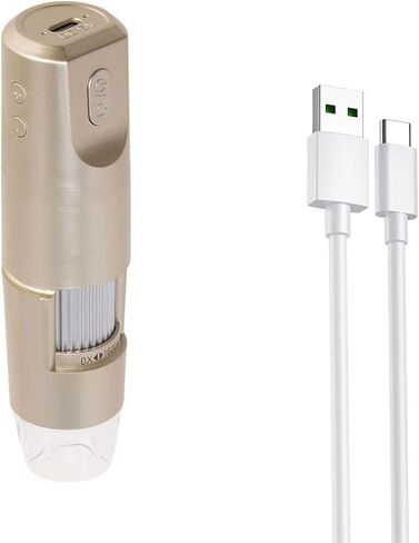 مجهر رقمي من Akozon مجهر USB لاسلكي محمول باليد، كاميرا فحص 1600X للهاتف والكمبيوتر اللوحي in Kuwait