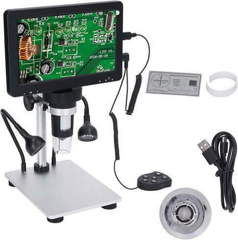مجهر رقمي USB، شاشة LCD عالية الدقة 7 بوصة، 13 لغة تدعم 12 ميجابكسل in Kuwait