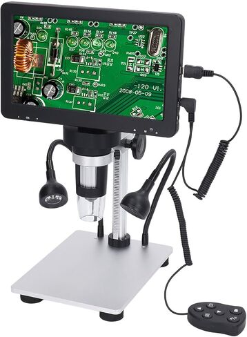 مجهر رقمي USB، شاشة LCD عالية الدقة 7 بوصة، 13 لغة تدعم 12 ميجابكسل in Kuwait