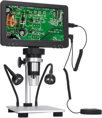 مجهر رقمي USB، شاشة LCD عالية الدقة 7 بوصة، 13 لغة تدعم 12 ميجابكسل in Kuwait