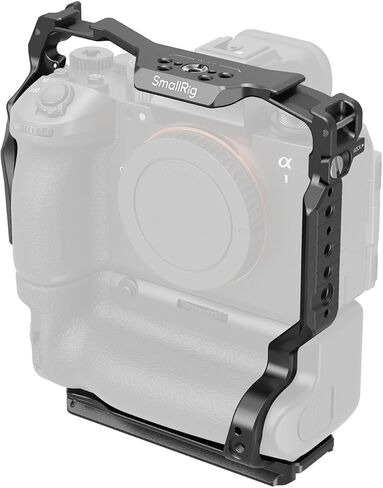 قفص كاميرا SmallRig A1 II / A9 III لهاتف Sony Alpha 1 II/Alpha 9 III مع مقبض عمودي VG-C5، قفل آمن ثلاثي النقاط، مع لوحة مدمجة لـ Arca وخيارات التركيب المتنوعة in Kuwait