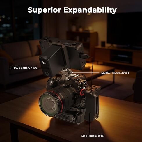 قفص كاميرا SmallRig A1 II / A9 III لهاتف Sony Alpha 1 II/Alpha 9 III مع مقبض عمودي VG-C5، قفل آمن ثلاثي النقاط، مع لوحة مدمجة لـ Arca وخيارات التركيب المتنوعة in Kuwait
