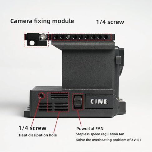 Fangtuo E1V عدة هيكل قفصي الشكل للكاميرا وحدة توسيع cineback لكاميرا Sony ZV-E1 in Kuwait