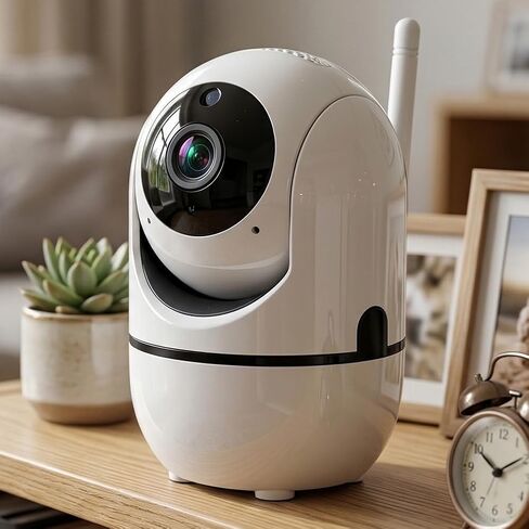 Security Camera Indoor, 2.4GHz WiFi Camera with Night Vision& Motion Detection, 2-Way Audio Playback for Home/Office Monitor, SD/Cloud Storage, Easy Installation in Kuwait
