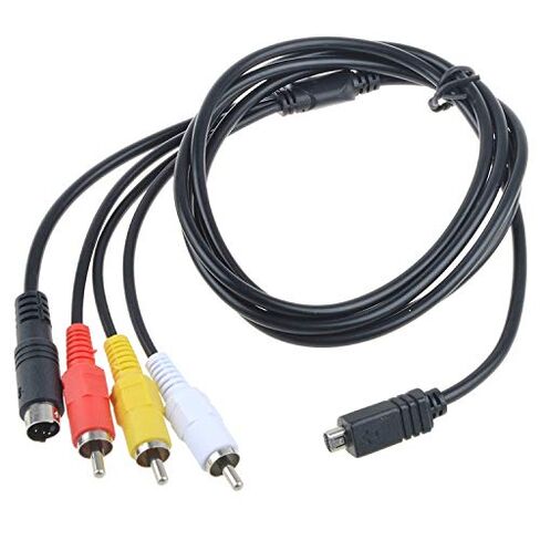 ملحق USA 5ft AV A/V TV فيديو وصلة كابل الصوت الرصاص لسوني Handycam DCR-HC42 e DCR-DVD404 e in Kuwait