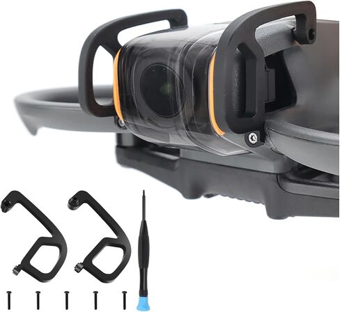 Avata 2 Gimbal Guard لـ DJI Avata 2 Drone، واقي انحراف من سبائك الألومنيوم لـ DJI Avata 2، مصد أمان الكاميرا، واقي حماية العدسة لملحقات DJI Avata 2 (أسود) in Kuwait