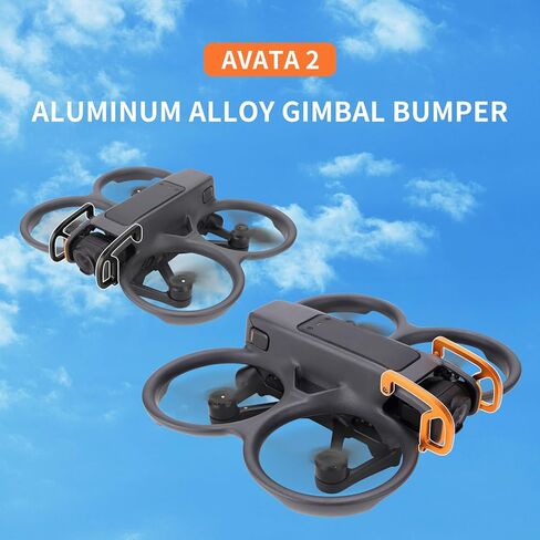 Avata 2 Gimbal Guard لـ DJI Avata 2 Drone، واقي انحراف من سبائك الألومنيوم لـ DJI Avata 2، مصد أمان الكاميرا، واقي حماية العدسة لملحقات DJI Avata 2 (أسود) in Kuwait