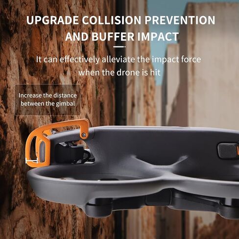 Avata 2 Gimbal Guard لـ DJI Avata 2 Drone، واقي انحراف من سبائك الألومنيوم لـ DJI Avata 2، مصد أمان الكاميرا، واقي حماية العدسة لملحقات DJI Avata 2 (أسود) in Kuwait