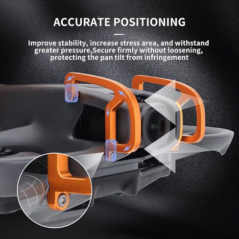 Avata 2 Gimbal Guard لـ DJI Avata 2 Drone، واقي انحراف من سبائك الألومنيوم لـ DJI Avata 2، مصد أمان الكاميرا، واقي حماية العدسة لملحقات DJI Avata 2 (أسود) in Kuwait