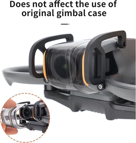 Avata 2 Gimbal Guard لـ DJI Avata 2 Drone، واقي انحراف من سبائك الألومنيوم لـ DJI Avata 2، مصد أمان الكاميرا، واقي حماية العدسة لملحقات DJI Avata 2 (أسود) in Kuwait