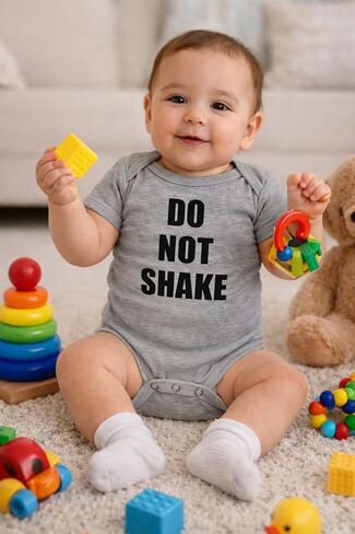 Guacamole Do Not Shake Infant Bodysuit Funny Novelty Short Sleeve Baby Outfit Shower Gift for Newborn in Kuwait