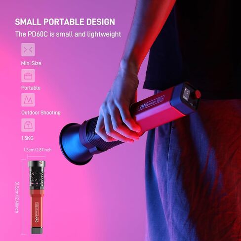 GVM PD60C RGB ضوء فيديو، عبوتان من إضاءة التصوير الفوتوغرافي COB بقدرة 60 وات مع حاملين ثلاثي القوائم و2 صندوق سوفت بوكس، ضوء تصوير محمول مع مصدر طاقة مدمج للبطارية، 16 مشهد، CRI 97+، 2700K-6800K in Kuwait