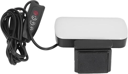 Fafeicy LED Fill Light, USB Powered Adjustable Clamp Holder Video Lamp with 10 Brightness Levels for Teleconferencing and Remote Work in Kuwait