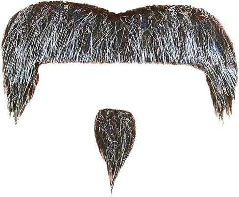 Mustaches Fake Mustache, Self Adhesive, Novelty, Small Zappa False Facial Hair, Costume Accessory for Kids, Chestnut Color in Saudi Arabia