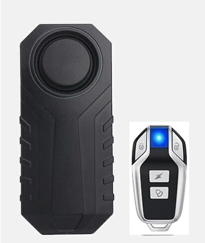 AIJING 113db Bike Alarm with Remote, Loud Anti Theft Alarm for Bicycle Golf Car, IP65 Waterproof Vibration Sensor Alarm System, Wireless Siren for E-Bike, Motorcycle,Trailer, Mailbox, Scooter (A1) in Saudi Arabia
