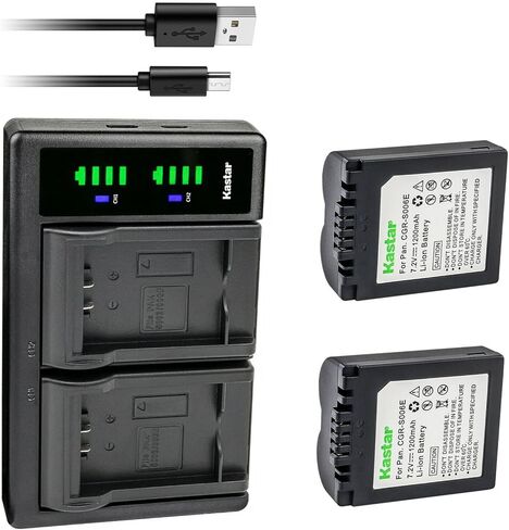 Kastar CGA-S006 LTD2 USB Battery Charger Replacement for Panasonic CGA-S006, CGA-S006e, CGR-S006, CGR-S006e, DMW-BMA7 Battery, Panasonic DE-A44, DE-994, DE-994A Charger in Saudi Arabia