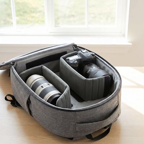 مقسم حقيبة الكاميرا قطعتين، أقسام قابلة للتعديل لحقيبة عدسة Dslr، لوحات حشوة منظمة وواقية لمعدات التصوير الفوتوغرافي والسفر والاستخدام في الهواء الطلق in Kuwait
