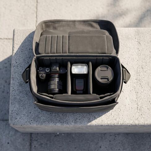 مقسم حقيبة الكاميرا قطعتين، أقسام قابلة للتعديل لحقيبة عدسة Dslr، لوحات حشوة منظمة وواقية لمعدات التصوير الفوتوغرافي والسفر والاستخدام في الهواء الطلق in Kuwait