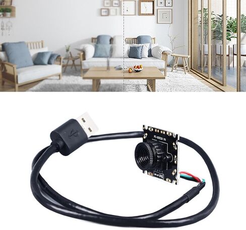 وحدة كاميرا تركيز يدوية 2 ميجابكسل من Eujgoov، كاميرا سلكية USB 72 درجة بدون تشويه لأجهزة الكمبيوتر المحمول مع ميكروفون تناظري مدمج لشريحة GC2154 للرؤية الليلية 1/5 بوصة in Kuwait
