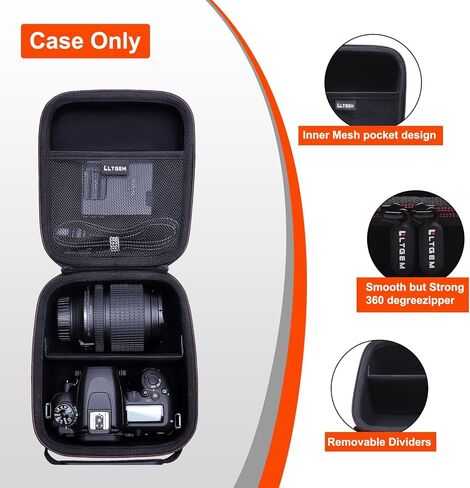 حافظة LTGEM متوافقة مع كاميرا Nikon D7500/Z50 II/ZR/COOLPIX P950/COOLPIX P1100/Z6 III/Z5 II/Z8 SLR DSLR (الجراب فقط) in Kuwait