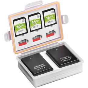 Tectra 2 Pack EN-EL14 EN-EL14a Battery with Case Replacement for Nikon D3100 D3200 D3300 D3400 D5100 D5200 D5300 D5500 D5600 DF Coolpix P7000 P7100 P7700 P7800 Camera in Kuwait