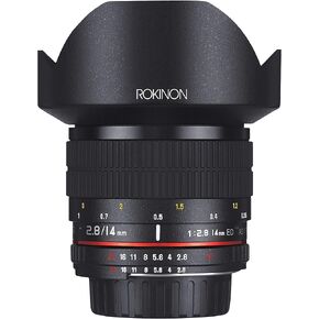 عدسة Rokinon 14 مم f/2.8 IF ED UMC ذات زاوية واسعة جدًا مع شريحة AE مدمجة لنيكون (متجددة) in Kuwait