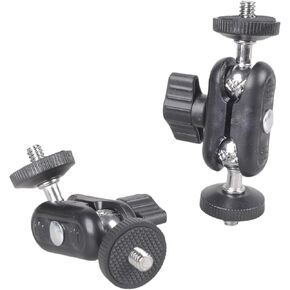 2 Pieces Ballhead Clamp Clip Flexible Magical Arms with 1 / 4inch Male Thread Adapter for Camera Monitor Light Stand Double Ball Head Conjuring Arm in Kuwait