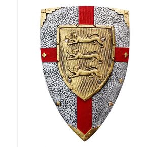 Nice purchase Medieval Knight Crusader Shield Knights Templar Cross Sheild 21 x 14in Home Wall Decoration Party Decor Costume Gifts - PU Rubber Retro Style in Saudi Arabia