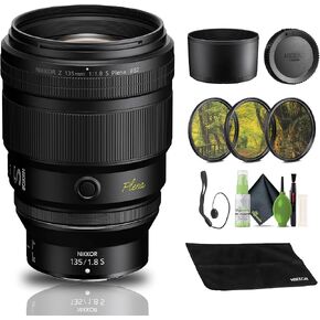 عدسة Nikon NIKKOR Z مقاس 135 مم وببؤرة f/1.8 S Plena (20123) + طقم مرشح + حافظة للغطاء + طقم تنظيف in Kuwait