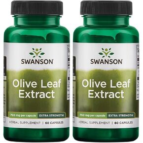 كبسولات مستخلص أوراق الزيتون Swanson مع 20 ٪ من Oleuropein - (60 كبسولة ، 750 ملغ لكل منهما) (2 عبوة) in Kuwait
