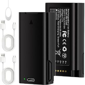 بطارية Fulpower 1-Pack 7000mAh عالية السعة قابلة لإعادة الشحن متوافقة مع eufy Security Video Doorbell E340، تصميم سريع التحرير، مع كابل شحن USB-C in Kuwait